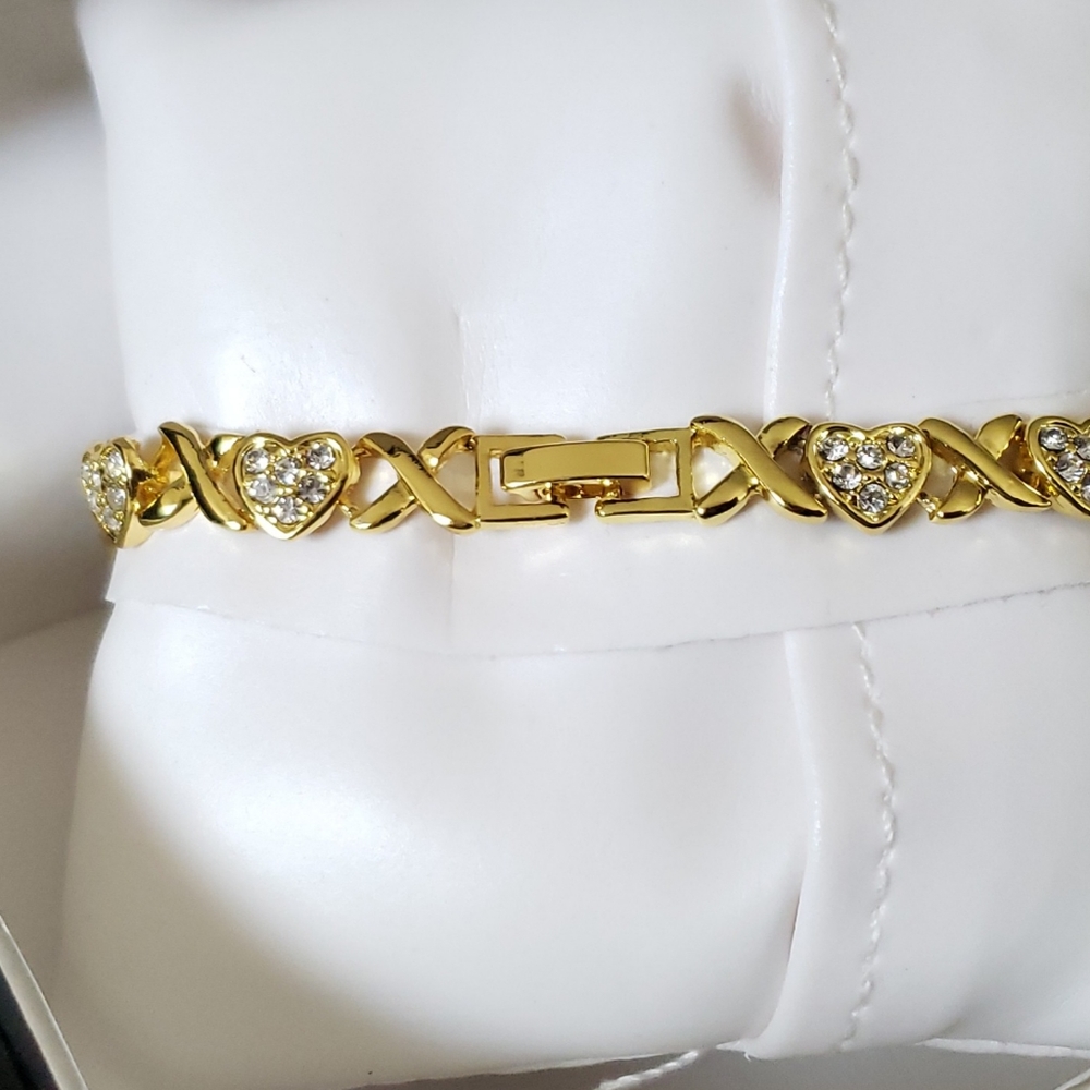 RARE heart and x  authentic Swarovski crystals